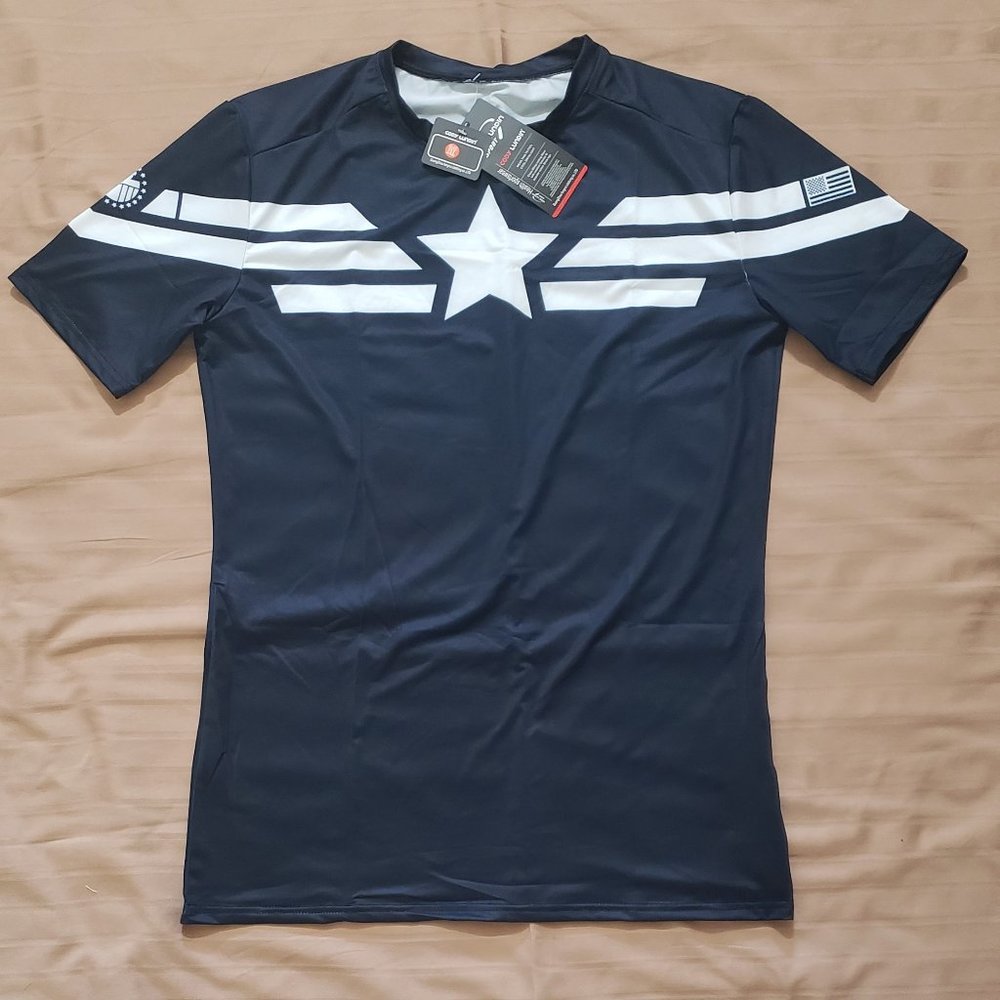 Film Super-Hero Series Sports Shirt Running Unisex Short Sleeve Tee- 2XL